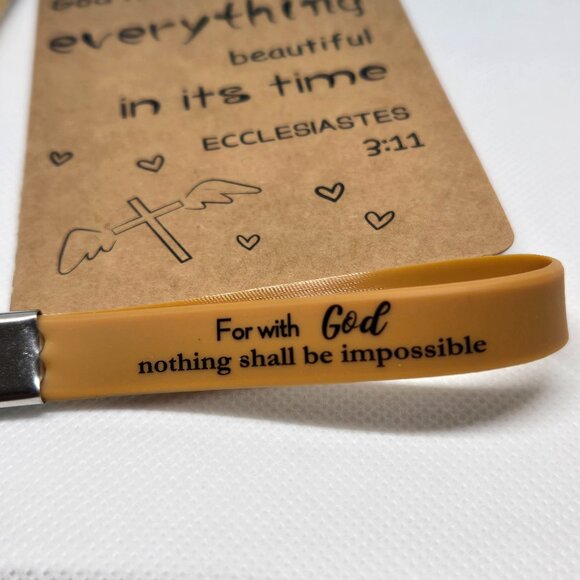 NEW INSPIRATIONAL FAITH CANVAS POUCH, NOTEPAD, PEN, BOOKMARK & KEYCHAIN GIFT SET - Picture 4 of 10